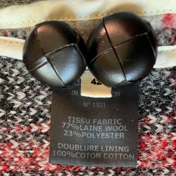 Isabel Marant Lightweight Plaid Wool Jacket 42 8 10 12 Large - Picture 7 of 7